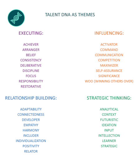 Gallup CliftonStrengths Talent Themes Domains