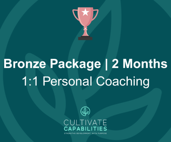 “Bronze” – 1 on 1 Coaching Plan for 2 months